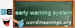 WordMeaning blackboard for early warning system
